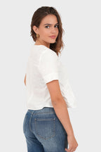 "Sofia" top white