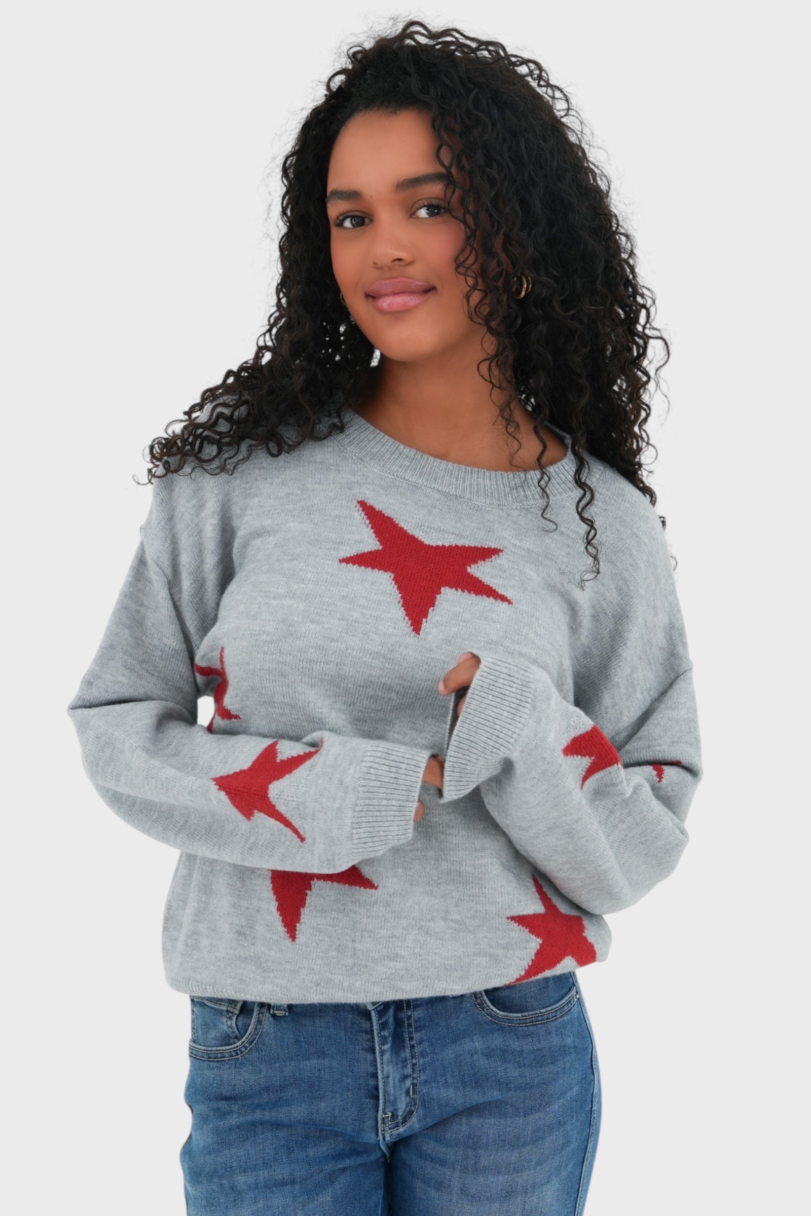"Star" sweater red