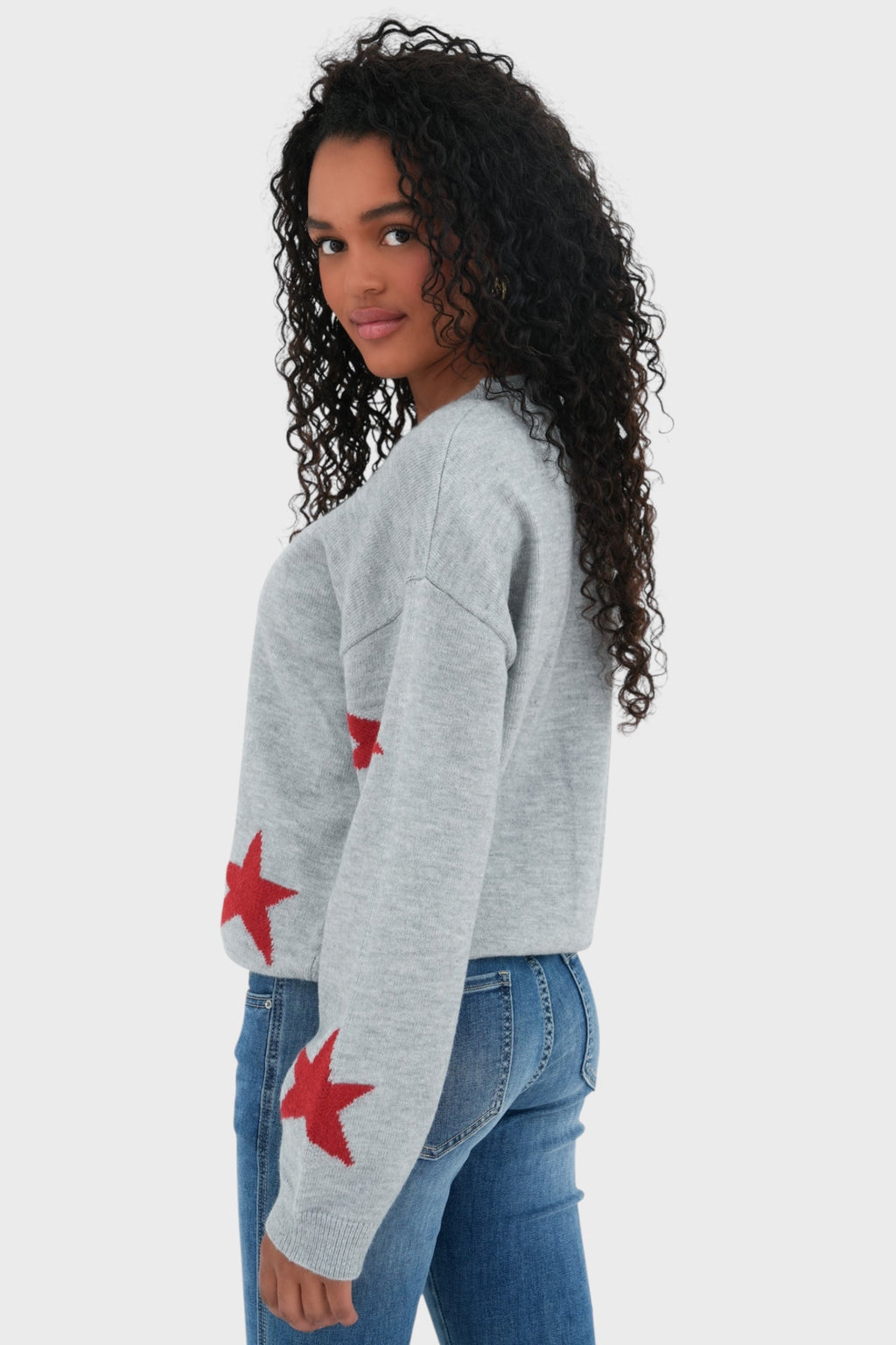 "Star" sweater red