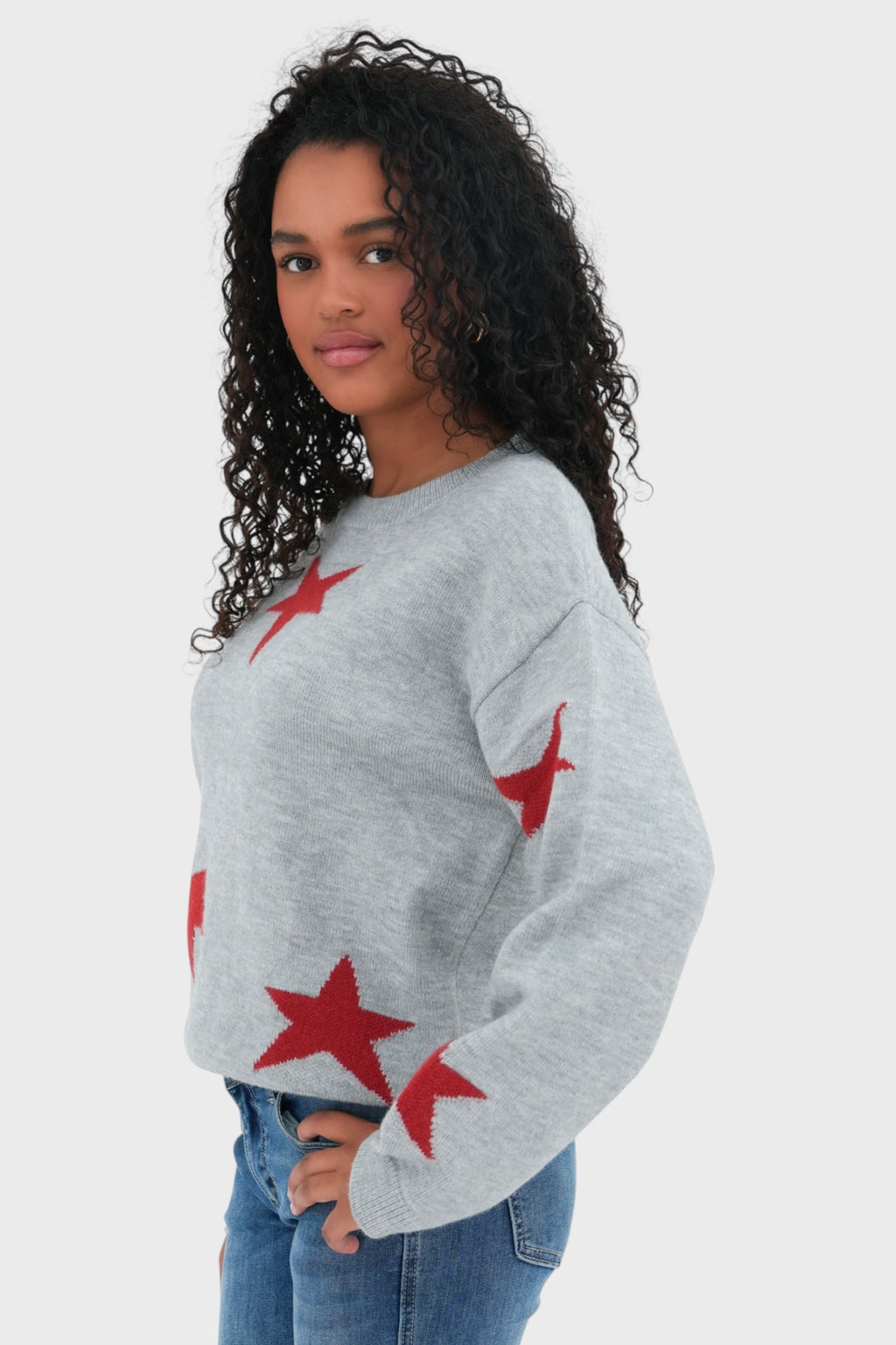 "Star" sweater red