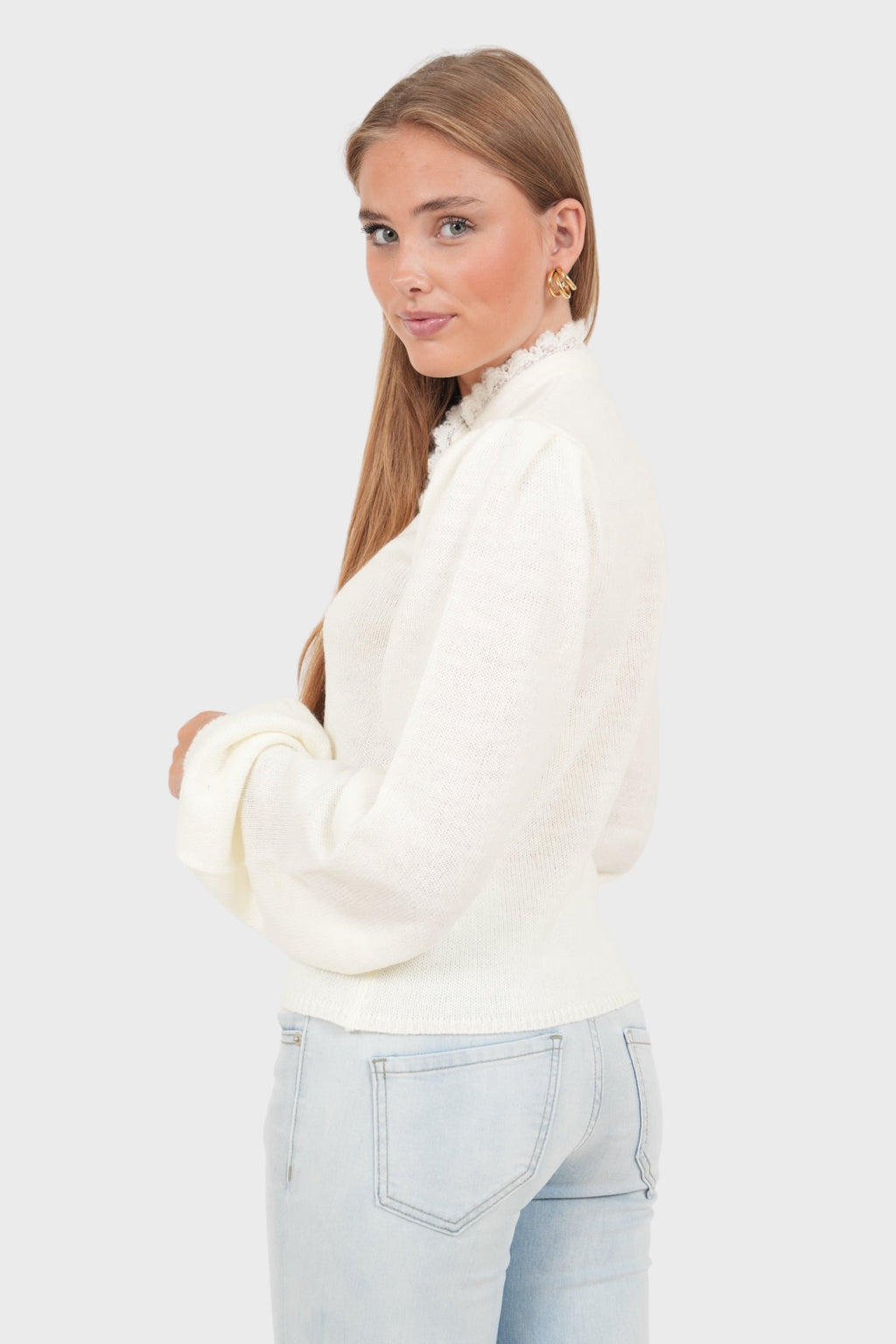 "Judith" cardigan white