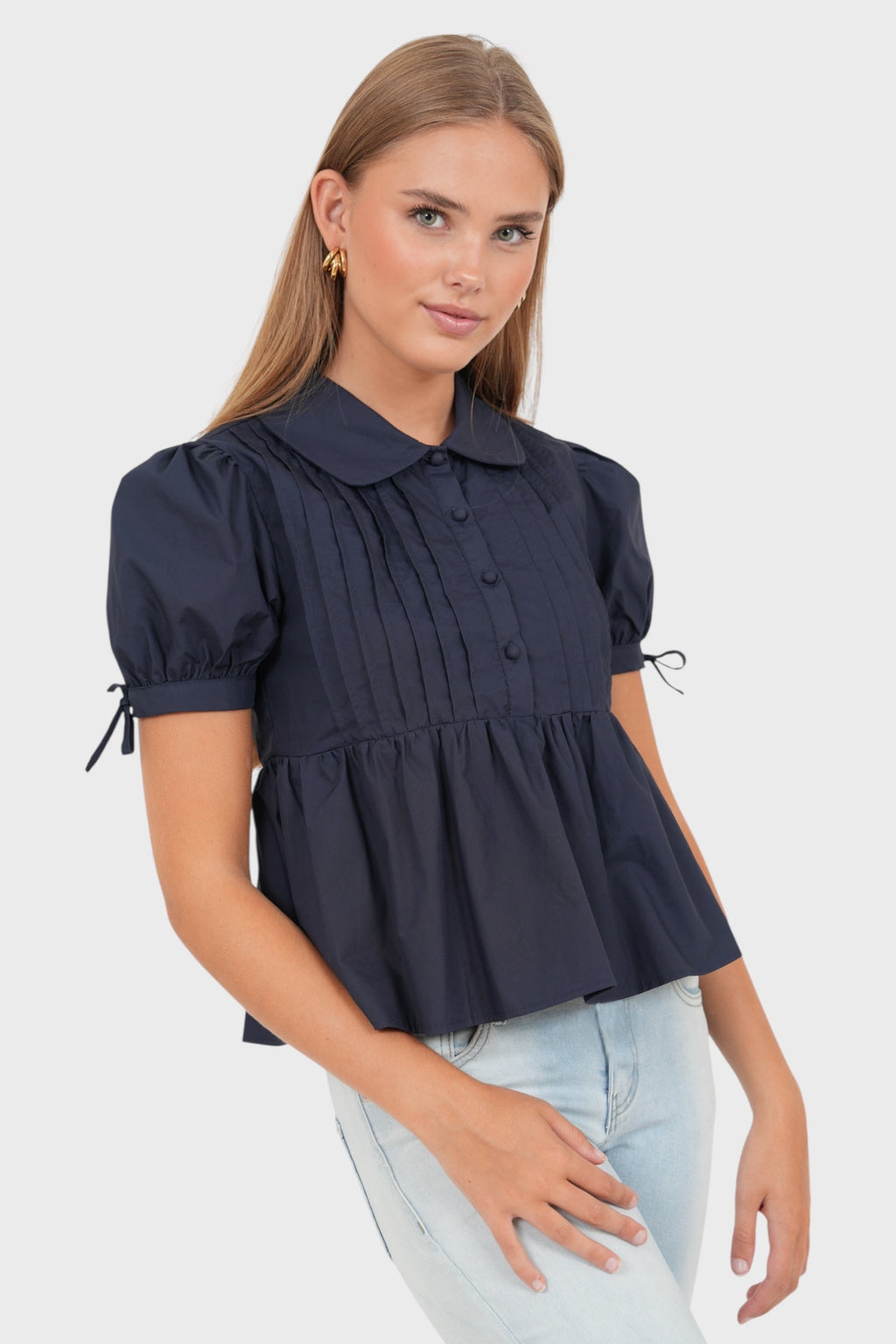 "Cleo" blouse navy
