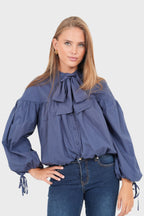"Poppy" blouse navy