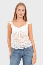 "Luna" top white