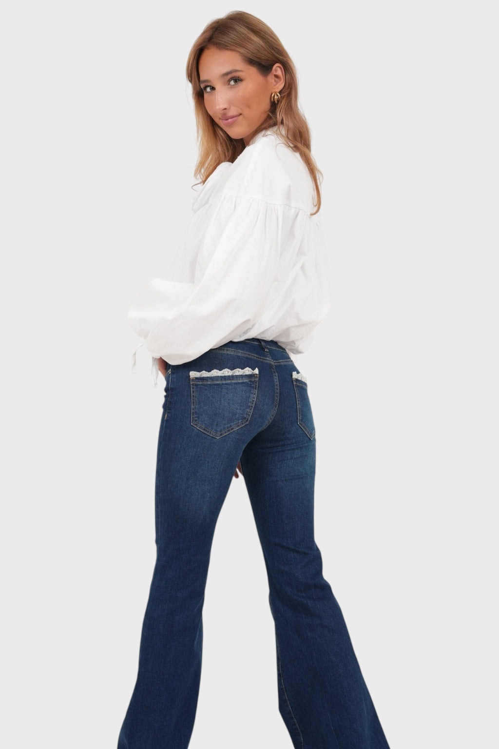 "Lace" jeans dark blue