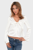 "Pearl" top white