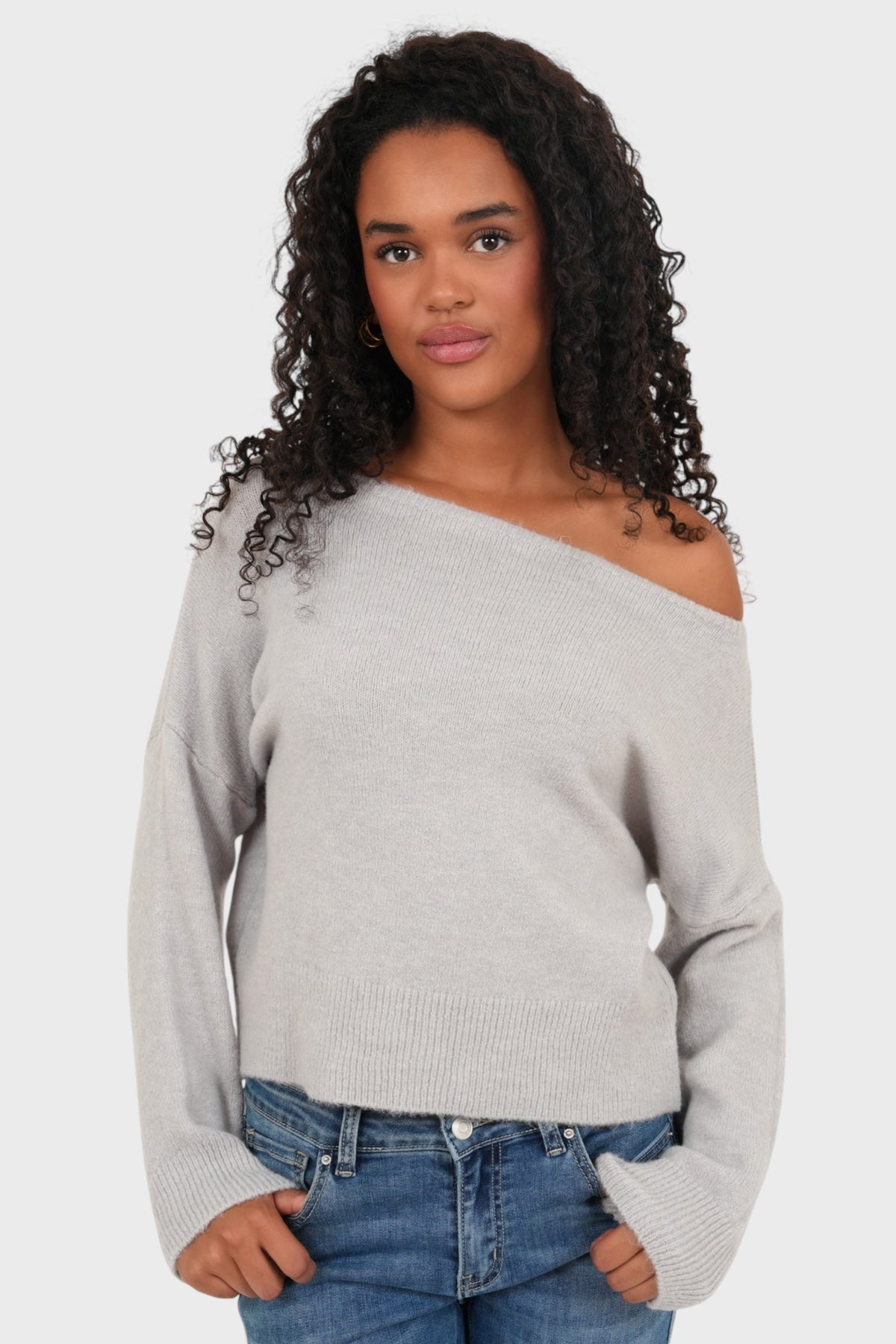 "Cozy" sweater grey