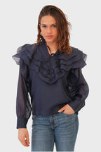 "Spring" blouse navy
