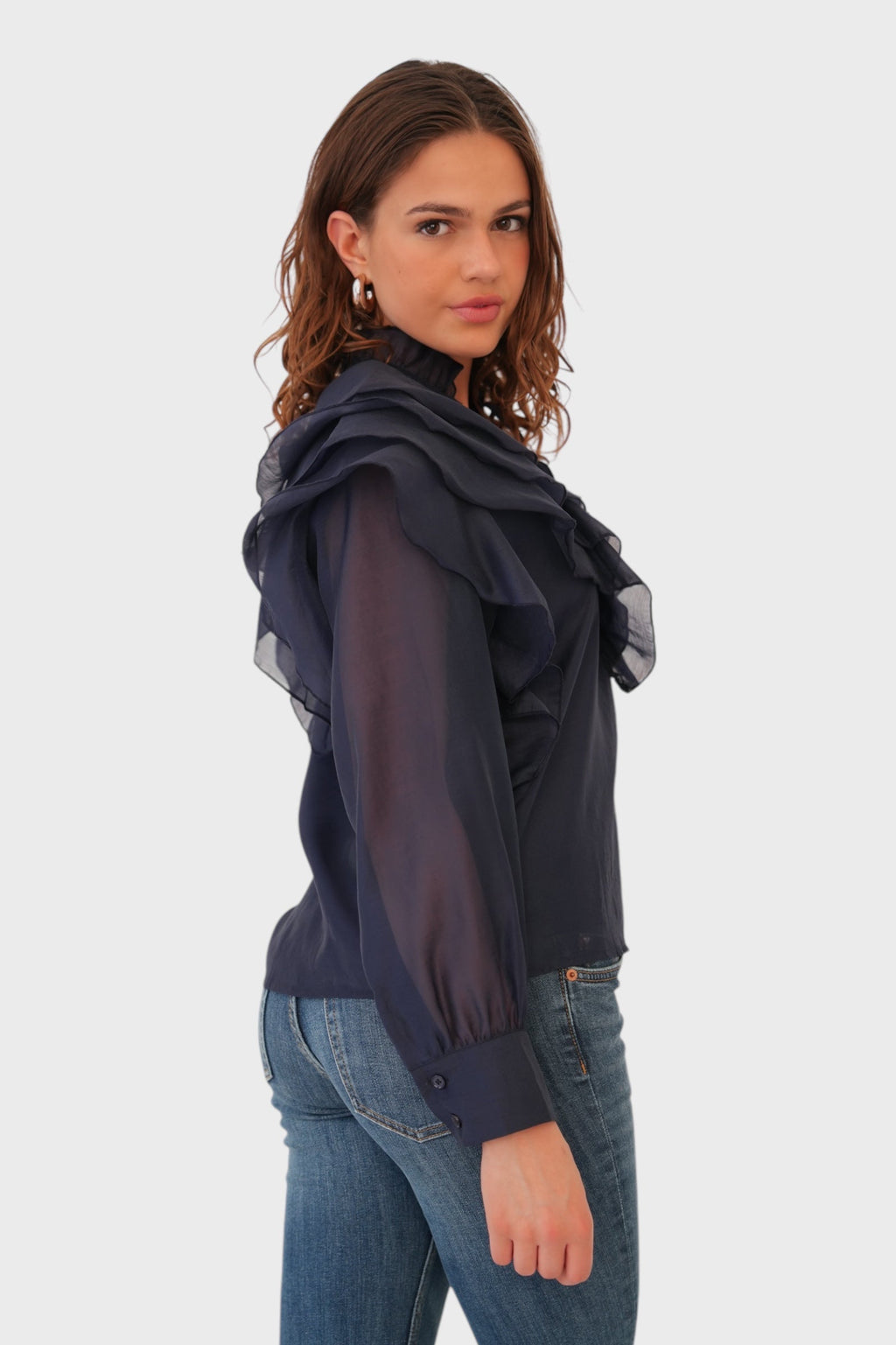 "Spring" blouse navy