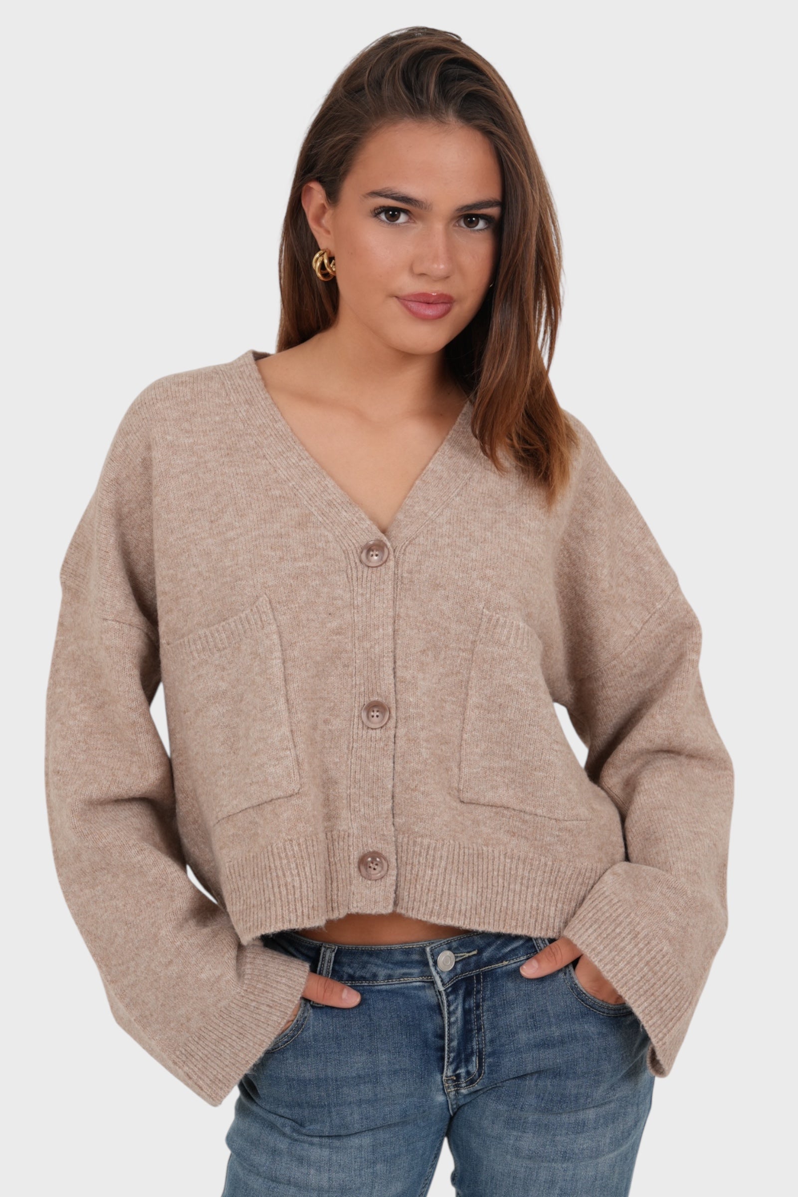 "Aurora" cardigan brown