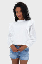 "Flowy" blouse white