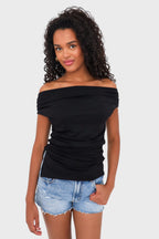"Shoulder" top black