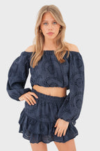 "Fleur" skirt navy