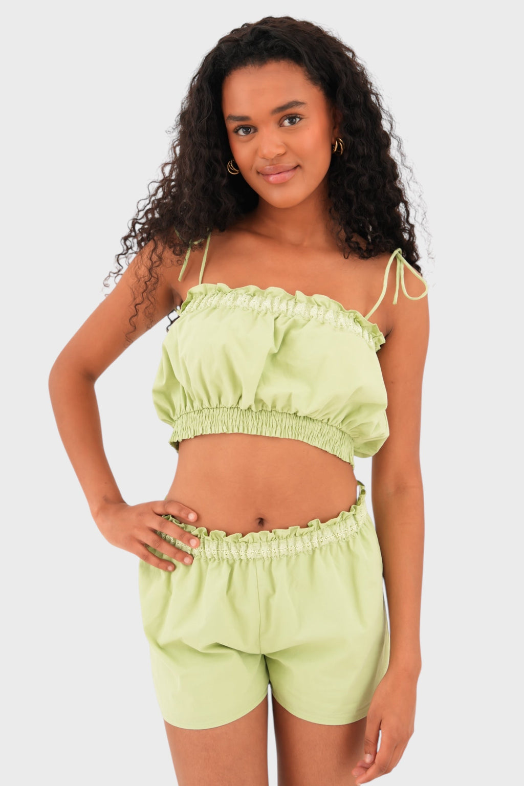 "Malaga" top green