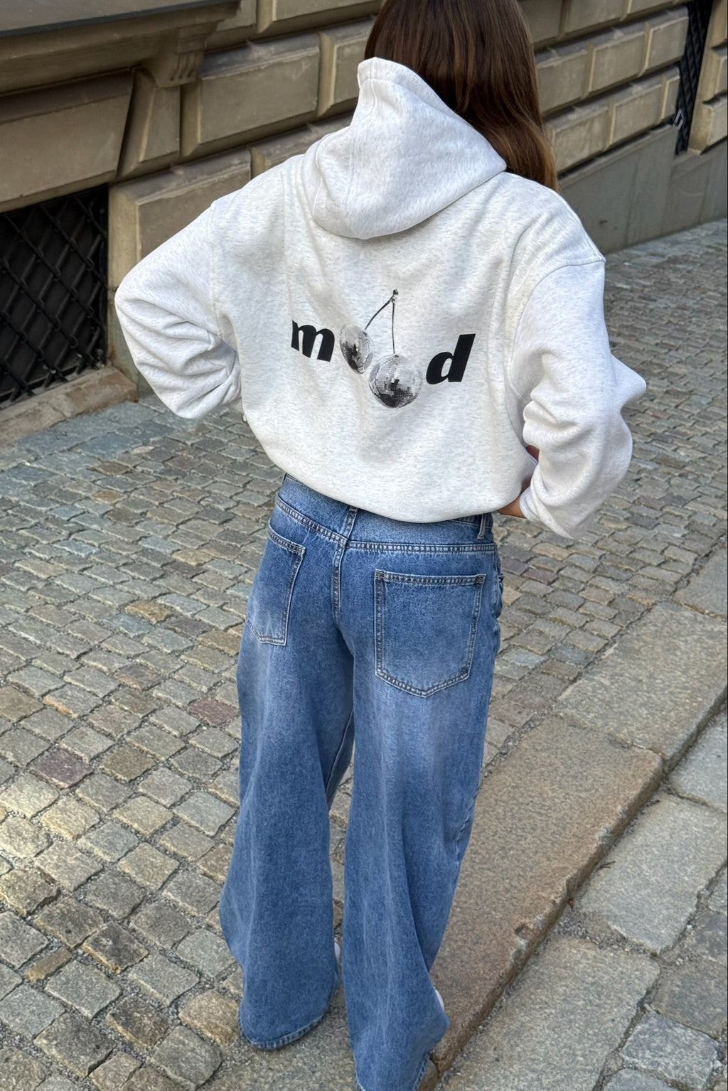 "Disco" hoodie grey