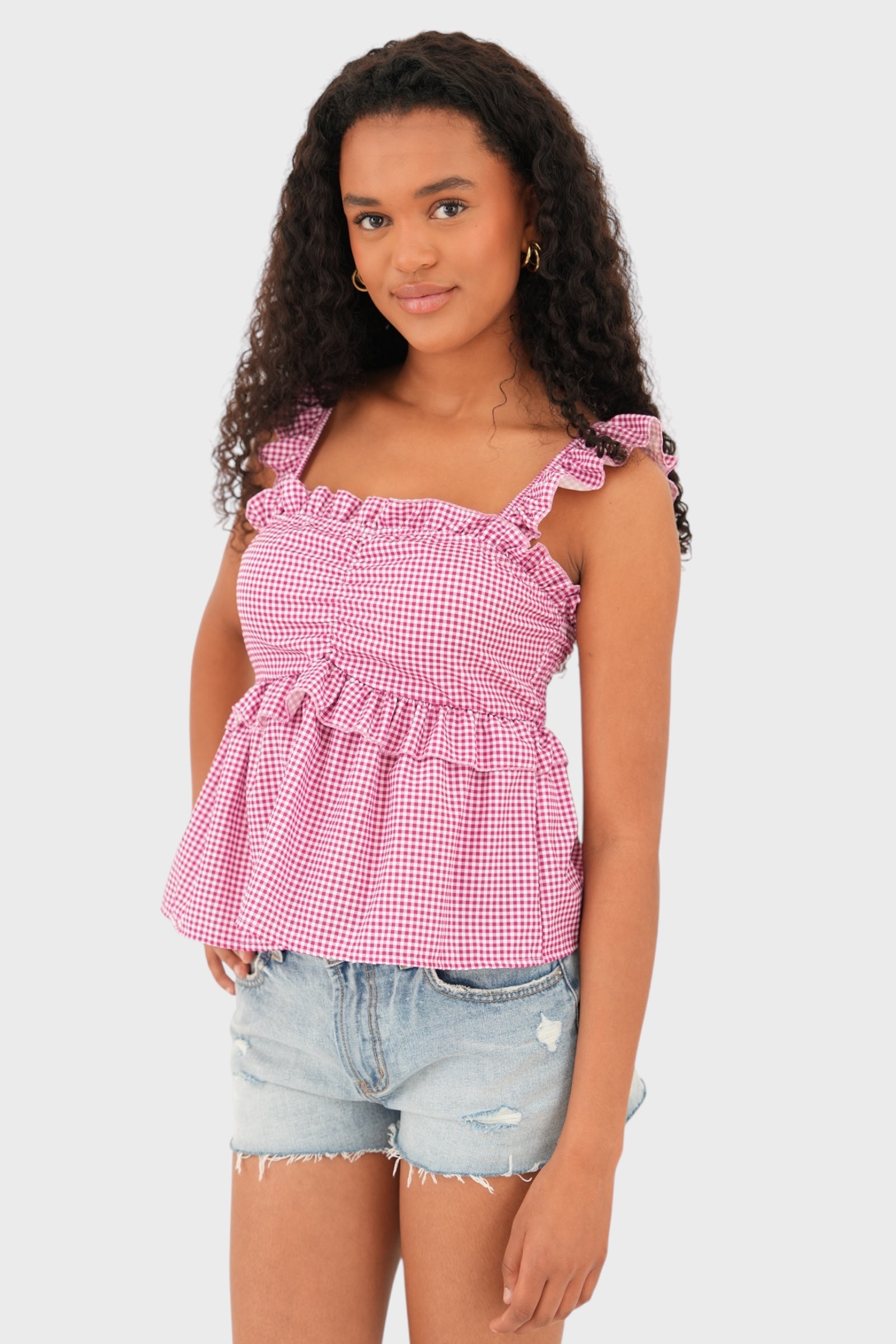 "Daisy" top red
