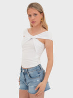 "Cannes" top white