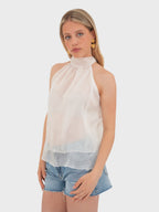 "Rosa" top white