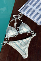 "Palm" bikini top green