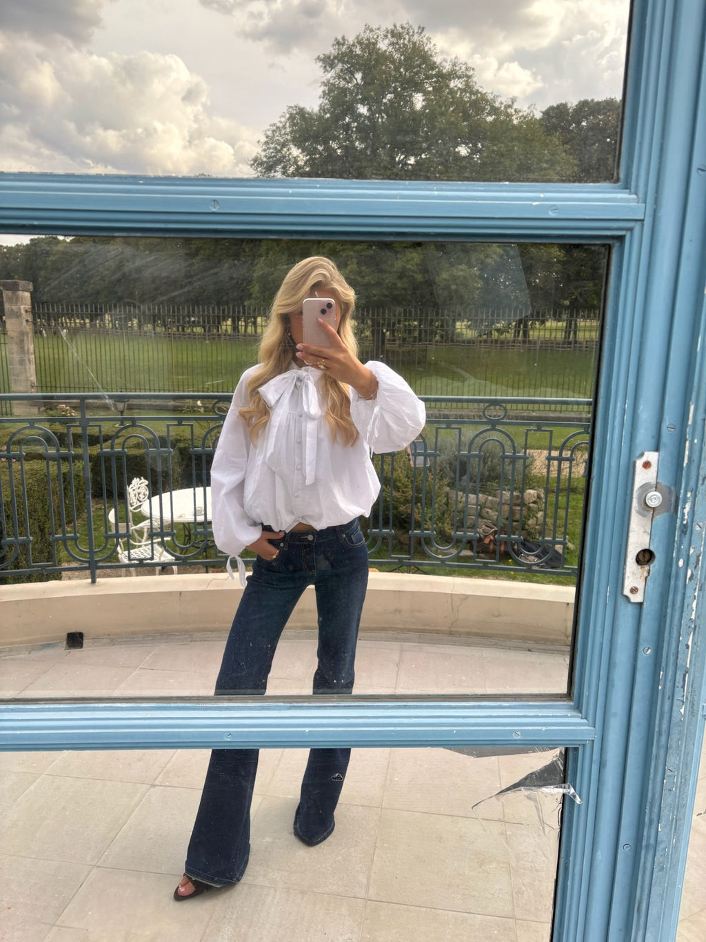 "Lace" jeans dark blue