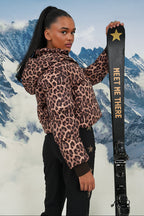 "Leopard" ski jacket brown