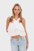 "Sweet" top white