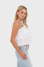 "Sweet" top white