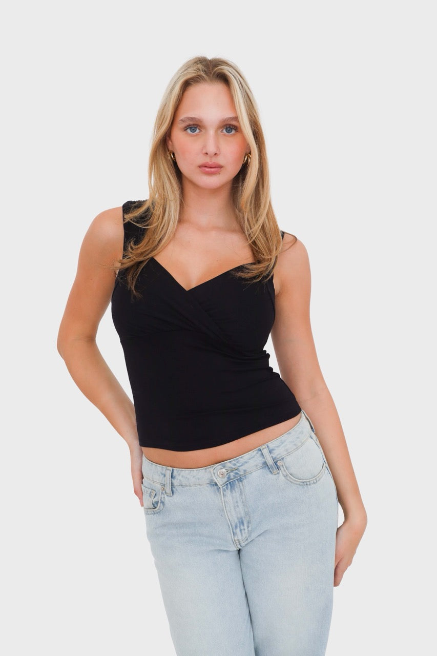 "Twist" top black