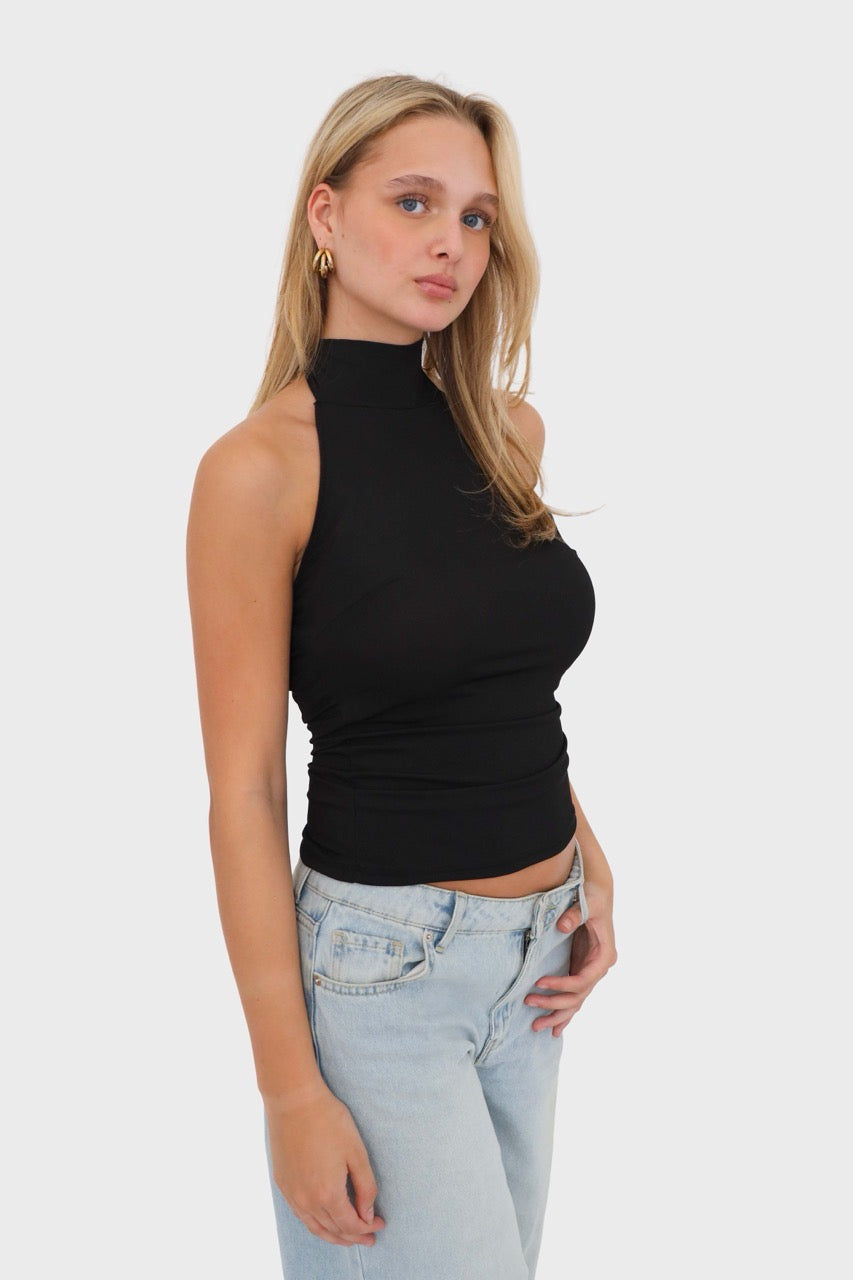 "Marbella" top black
