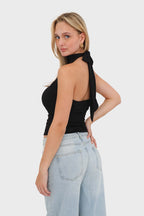 "Marbella" top black
