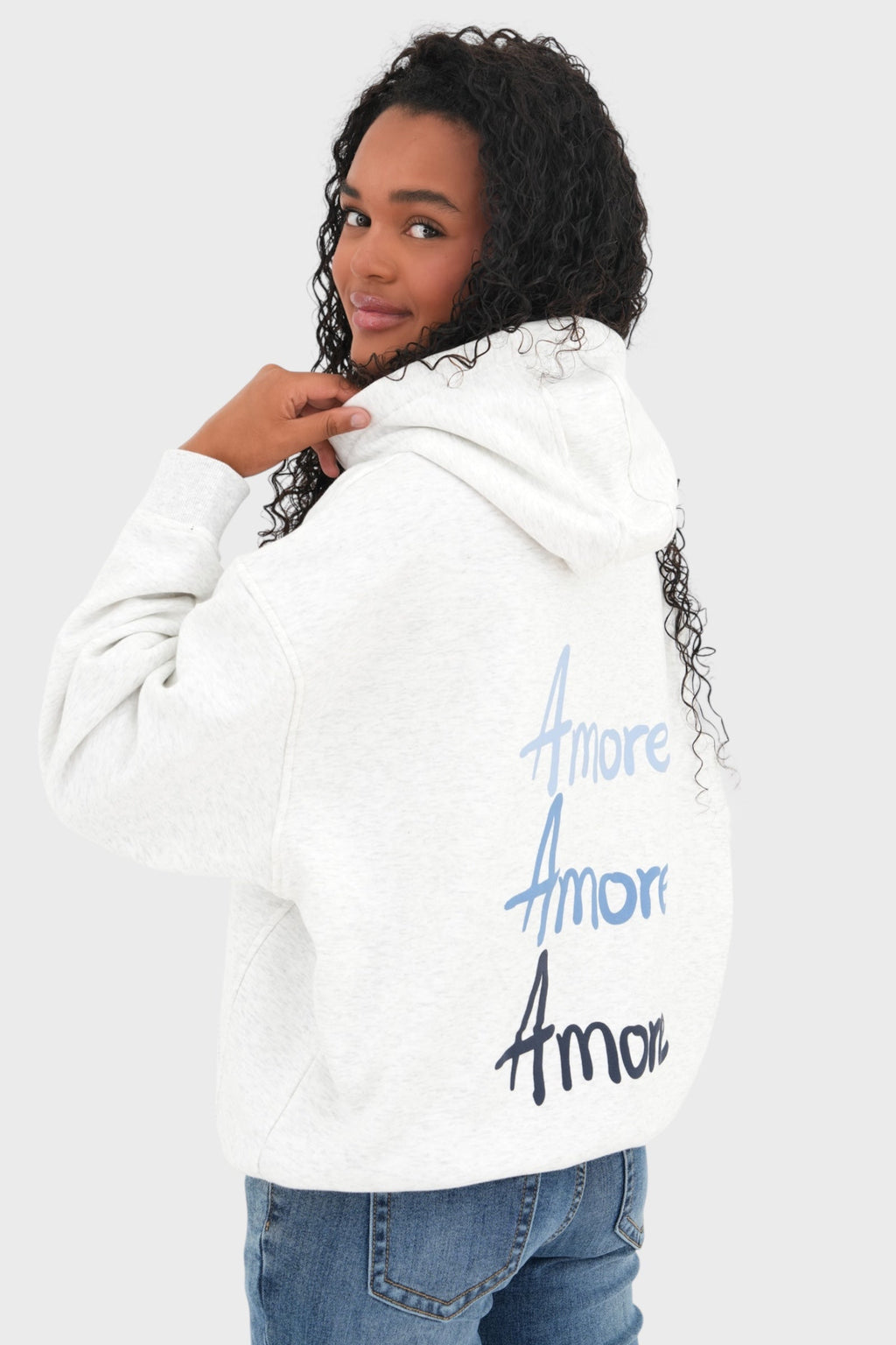 "Amore" hoodie grey