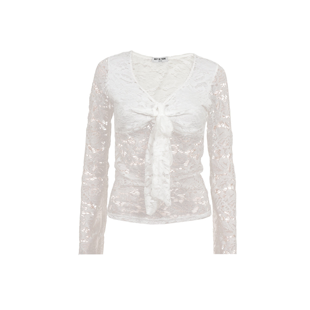 "Olive" top white