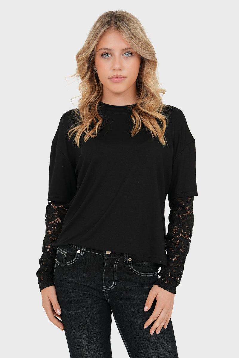 "Amaya" top black