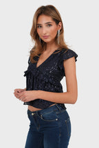 "Allison" top navy