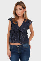 "Allison" top navy