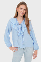 "Louise" blouse light blue