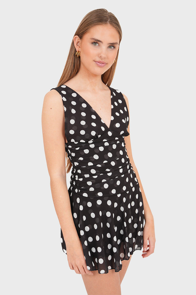 "Dotty” dress black