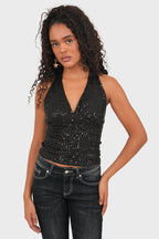 "Lume" top black