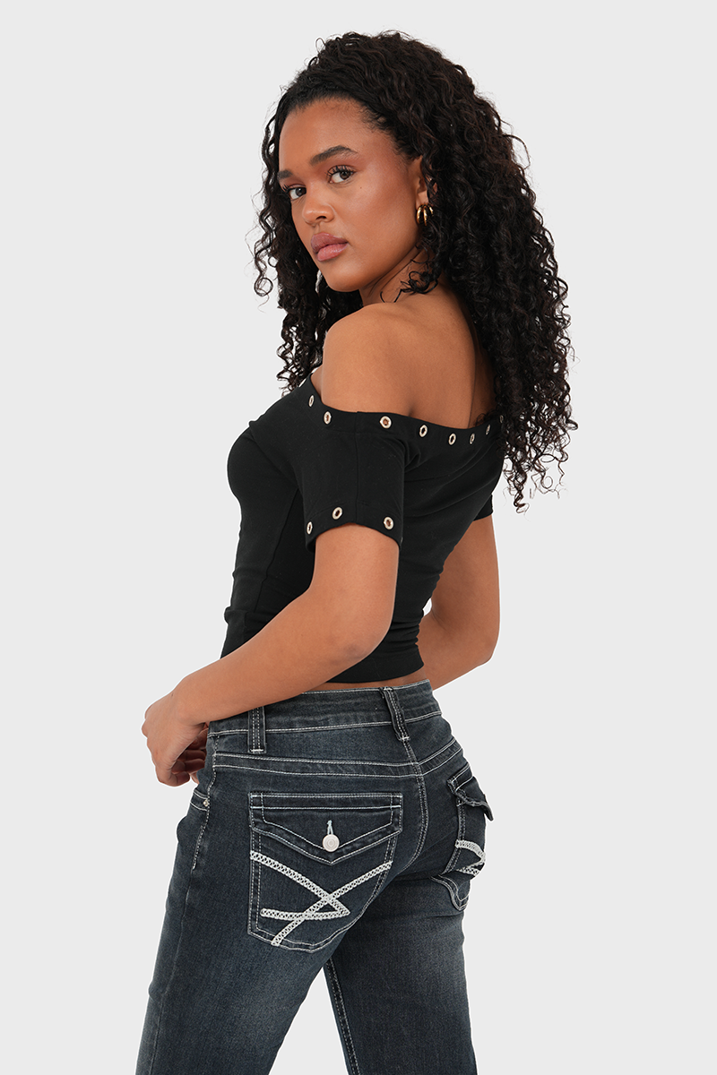 "Zaya" top black