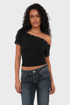 "Zaya" top black