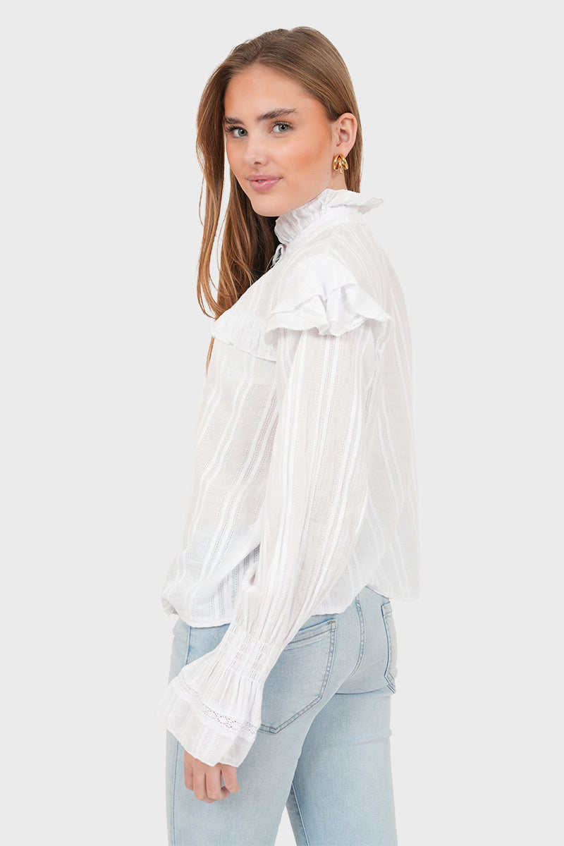 "May" blouse white
