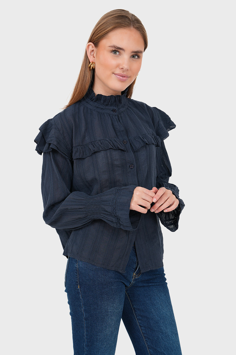 "May" blouse navy