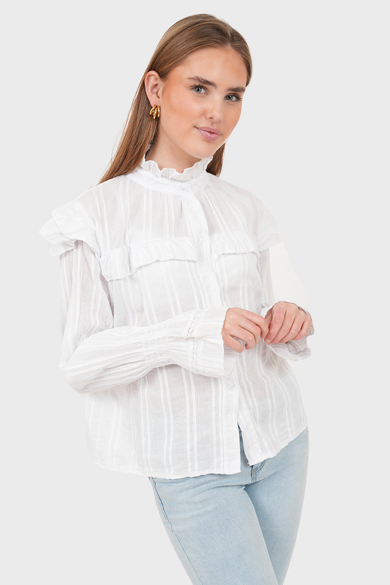 "May" blouse white