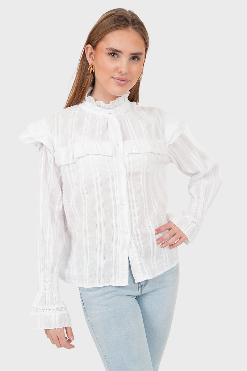 "May" blouse white
