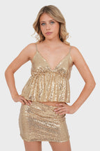 "Kendall" top gold