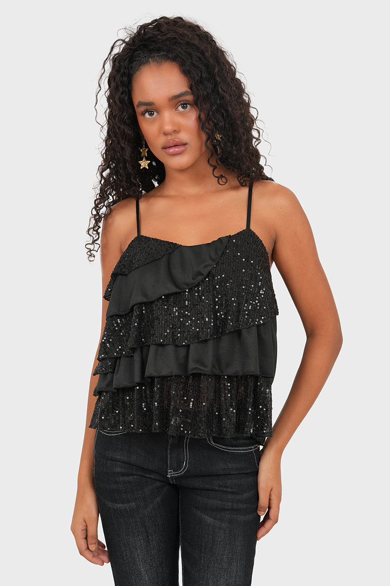 "Millie" top black