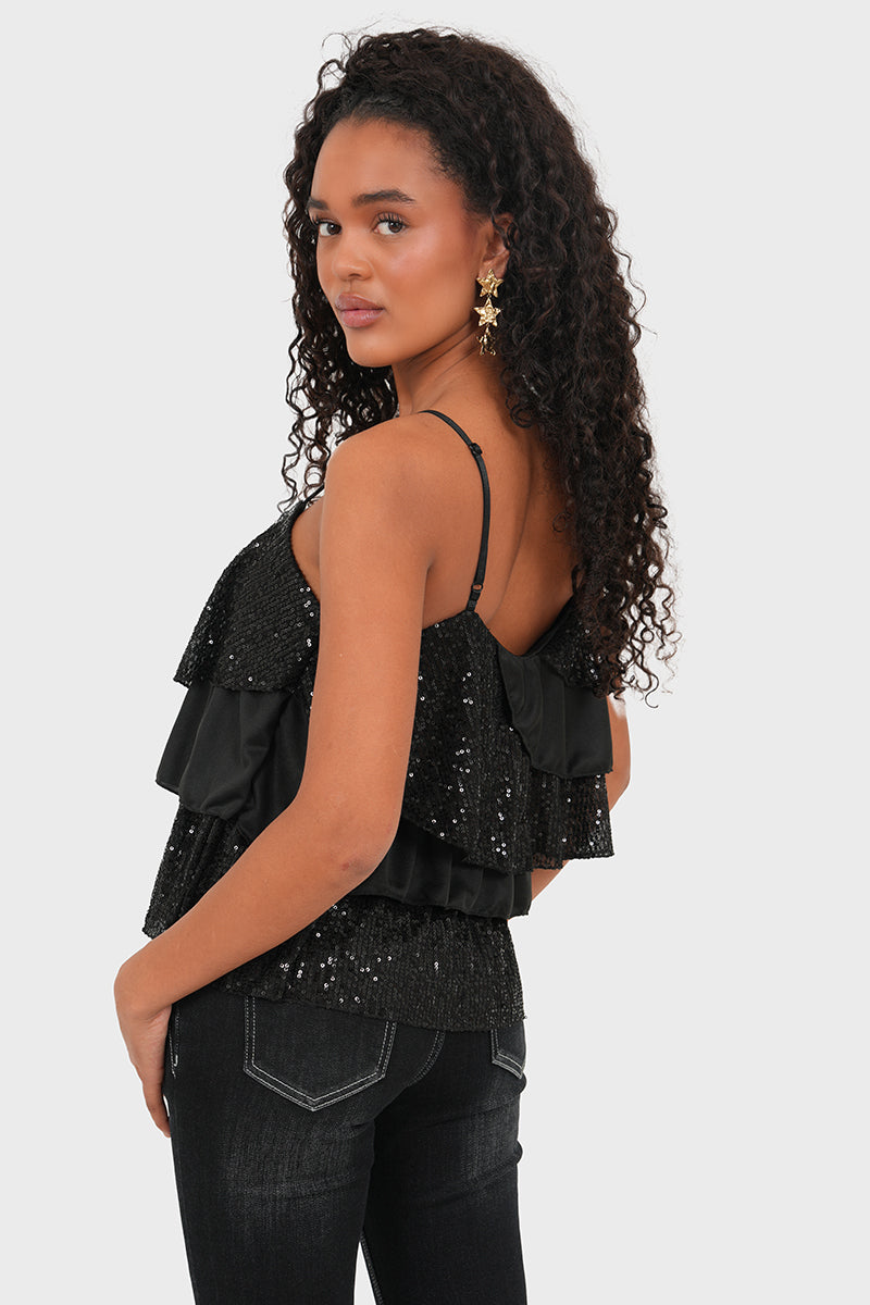 "Millie" top black
