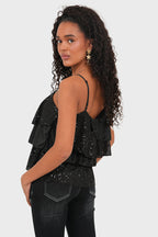"Millie" top black