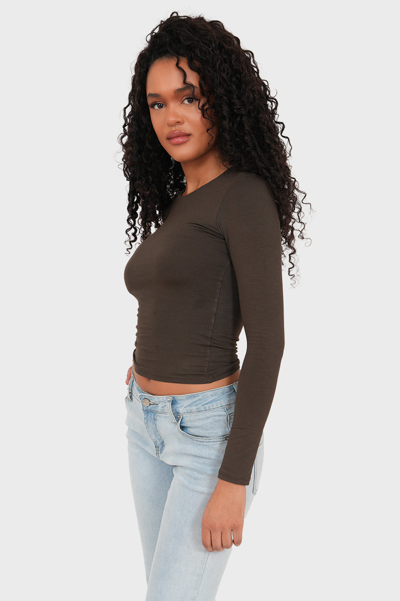 "Muse" top brown