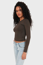 "Muse" top brown